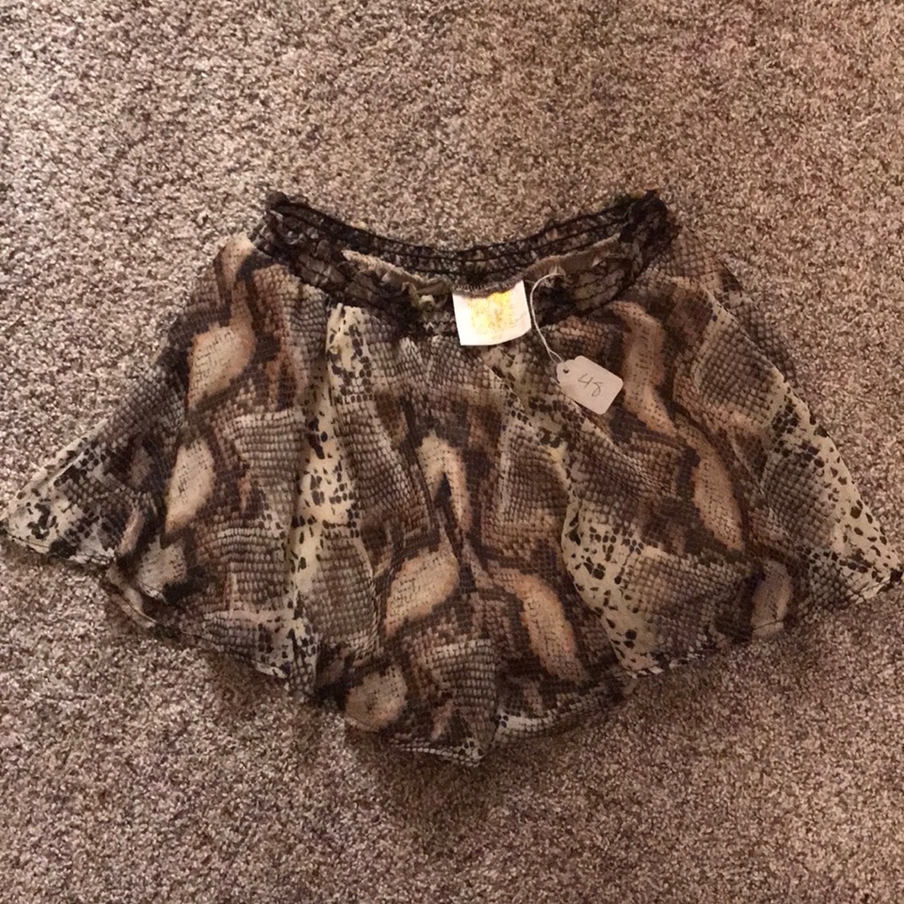 Snake print shorts